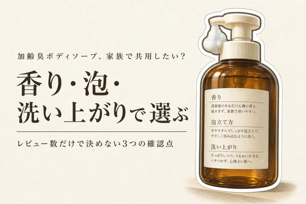 楽天でレビュー数が多い加齢臭ボディソープ8選｜家族と共用しやすい香り・泡立ち・洗い上がりで比較